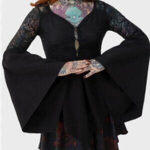NWOT Killstar Sacred Coven Blouse in Black - Size Large